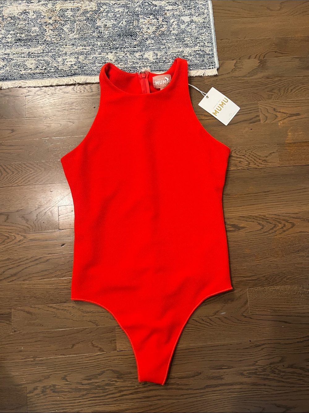 Show Me Your MuMu Red High-Neck Bodysuit